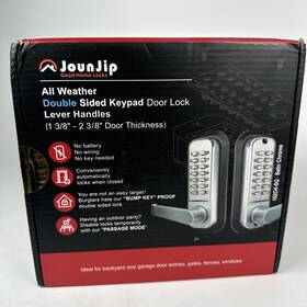 Jounjip 060928560265 Mechanical Keyless Combination Lever Handle Door Lock - Satin Chrome