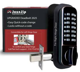 Jounjip 060928560524 Deadbolt Keyless Entry Door Lock Code Not Required To 100% M