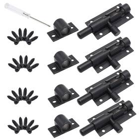 Wt-202303-22 Joyangy 2 Inch Black Slide Barrel Bolt Latch Aluminum Alloy Door Lock H