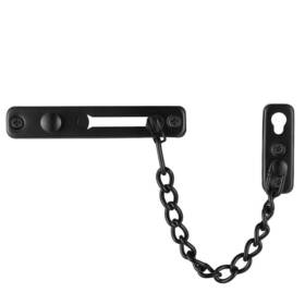 Jqk 808281616718 Door Chain Lock Black Stainless Steel Guard With Spring Anti-theft Pre