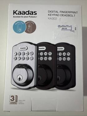 Ka302 Kaadas Digital Fingerprint Keypad Deadbolt Satin Nickel
