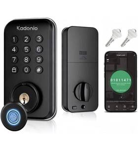 Ks-l706 Kadonio Smart Door Lock 4-in-1 Access Fingerprint Password App Key Unloc
