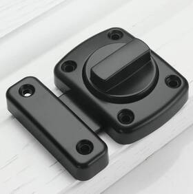 Kafenda 783746663394 Sliding Door Lock Bar Hook-and-eye Buckle Latch Black Wooden Fence