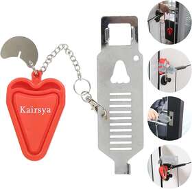 Lock001 Kairsya 744110426885 Portable Door Lock Home Security And Travel Lockdown Latch Upgraded Dual