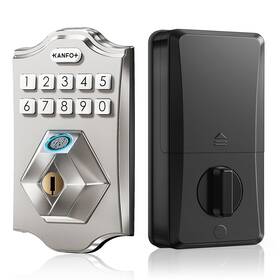 Kanfox 762715210364 Ks2 Fingerprint Door Lock Keyless Entry Deadbolt With Keypad
