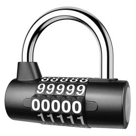 Kus-ha34 Keekit 5 Digit Combination Lock Re-settable Padlock Black
