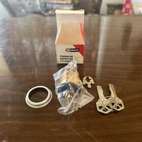 Kmc03-26d-kw1 Kenaurd Premium Mortise Cylinder 1 26d Kw1 Solid Brass 5-pin 2 Keys P/n 1066