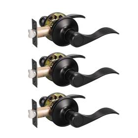 Knobwell 717332818875 3 Pack Interior Door Handles Matte Black Levers