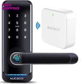Kucacci 445039079055 Wifi Smart Lock Doorlock With Keypad Included Gateway Remote