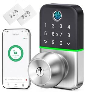 Kucacci 709226851426 Smart Keypad Door Lock With Knob Keyless Entry Digital Fingerprint