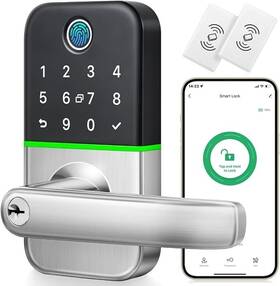 Ku-z1-slv Kucacci Keypad Smart Door Lock With Handle