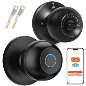 Yf-cl02b-b Kuelor Fingerprint Door Lock For Bedroom Smart Knob With Biometric