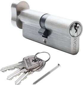 Kvosit 313040630602 Solid Brass Door Lock Cylinder With 3 Keys 90mm Storm Replacemen