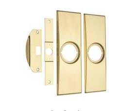 Kwikset 042049003338 Trim Plate 3-3/8 Inch X 7-1/4 . Modernization Kit Gold #j10