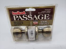 Kwikset 042049007077 New Locksets 200g Grecian 400 Line Interior Door Knob Antique Brass Al