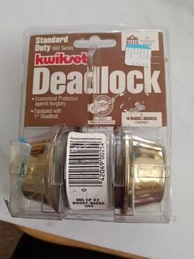 Fvs029688 Kwikset 042049008296 Usa Made Dead Lock Key Set Pack Standard Duty 660 Series New