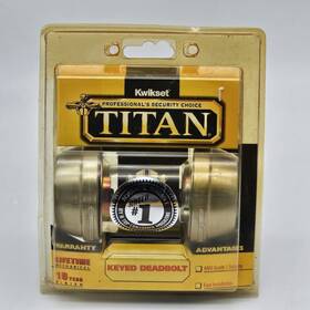 Kwikset 042049801620 Titan 785 Double Cylinder Deadbolt Satin Nickel Ansi Grade 2 Brass