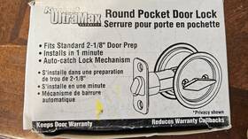 Kwikset 042049940336 Round Pocket Door Lock 335 3 - Satin Nickel