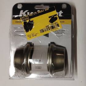 96650-391 Kwikset 042049951097 Antique Brass Finish Double Cylinder Deadbolt Lock