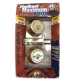 Kwikset 042049971446 Maximum Security Deadbolt Lock Double Keyed Read