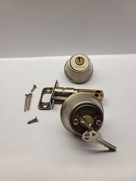 Kwikset 042049971453 Maximum Security Deadbolt Lock Double Keyed Antique Brass -open Box