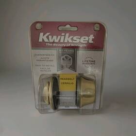09751055 Kwikset Brand New Brass Deadbolt