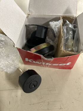 158rdt-514s.strkp Kwikset Milan Single Cylinder Deadbolt - Matte Black