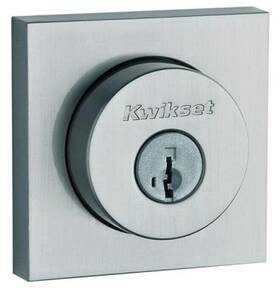 158sqt-26ds.strkp Kwikset 158sqt-s.strkp Halifax Square Rose Single Cylinder - Chrome