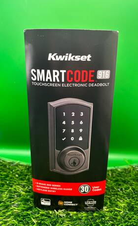 Smartcode916 Kwikset 196271693499 Smartcode 916 Z-wave Smart Lock Touchscreen Deadbolt Venetian Bronze