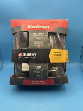 25325-001 Kwikset Combo Pack Model Black With Deadbolt New