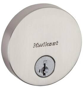258rdt15smtcpk4 Kwikset Uptown Low Profile Satin Nickel Single Deadbolt Smartkey