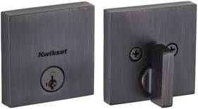 258sqt-11ps.strkp Kwikset 258sqt-s Downtown Low Profile Single Cylinder Deadbolt - Bronze