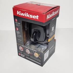 Kwikset 313039152108 Midtown Matte Black Single Cylinder Deadbolt With Soft Modern Rose Smart Key