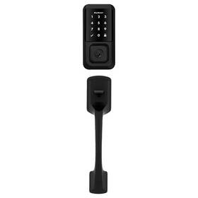 Kwikset 313050913993 Halo Black Single-cylinder Touchscreen Electronic Deadbolt With Prague Entry Doo