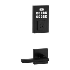 Kwikset 313087128186 Smartcode 260 Contemporary Matte Black Keypad Electronic Deadbolt Feat Smartkey
