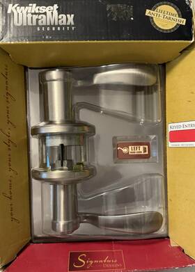 35706 Kwikset Ultramax Keyed Lever Exterior Entry Lockset - Lh Brushed Nickel