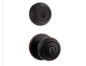 400cv-980-11ps Kwikset Cove Round Rosette Knob And 980 Deadbolt Combo Pack With Smart Key