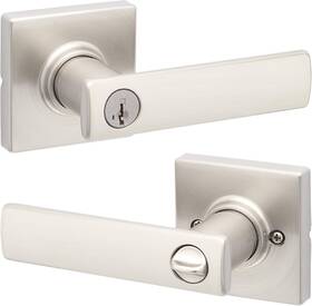 405brnl Kwikset Breton 405 Entry Door Handle With Lock And Key 1 Pack Brushed Nickel