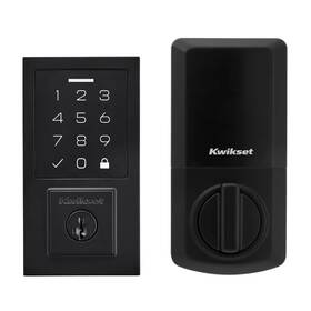 Kwikset 445003678604 Smartcode 270 Matte Black Touchpad Electronic Deadbolt With Smartkey