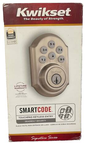 Kwikset 445015492472 Brand New 910 Trl Zw 15 Smartcode Deadbolt With Z-wave Lock Satin Nickel