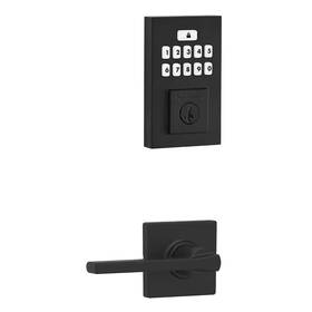 Kwikset 445020468417 Smartcode 260 Contemporary Matte Black Keypad Electronic Deadbolt Featuring Smar