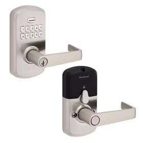 Kwikset 445021259281 Smartcode 955 Satin Nickel Light Commercial Keypad Door Lever Blem Read