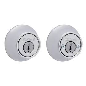 Kwikset 445045789771 665 Satin Chrome Double Cylinder Deadbolt Featuring Smartkey Security Re-key
