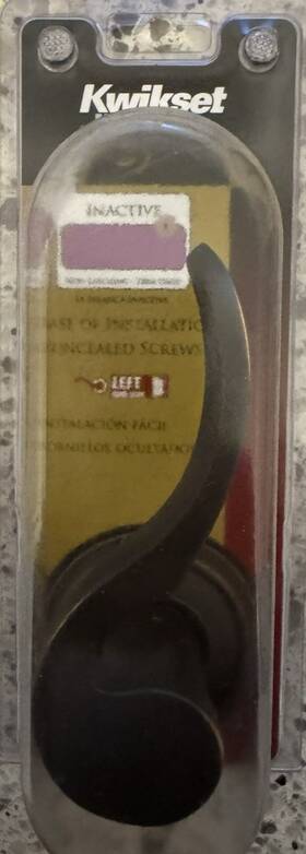 97880-571 Kwikset 49422 Ultramax Dummy Lever Shape Knob Handle - Left Bronze /