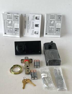 62866-004 Kwikset Smartcode 916 Matte Black Single Cylinder Keypad Deadbolt