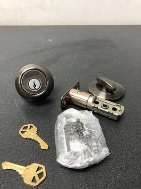 660-15av1 Kwikset Single Standard Cylinder Deadbolt - Antique Nickel