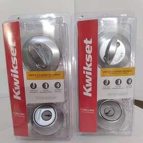 Oh27 Kwikset 660 26d K6 Lot Of 2 600 Satin Single Cylinder Deadbolt Model Cp