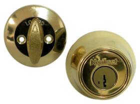 660-3sv1 Kwikset Polished Brass One-sided Cylinder Fasten With Smartkey System