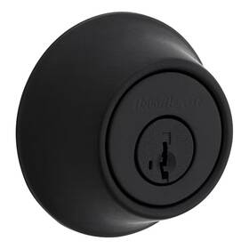 660514smtk3v1 Kwikset 660 Matte Black Single Cylinder Deadbolt Featuring Smartkey Security