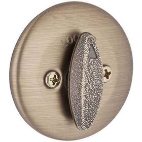 663-5v1 Kwikset One-sided Deadbolt Latch 2-3/8 Inch No Key Antique Brass